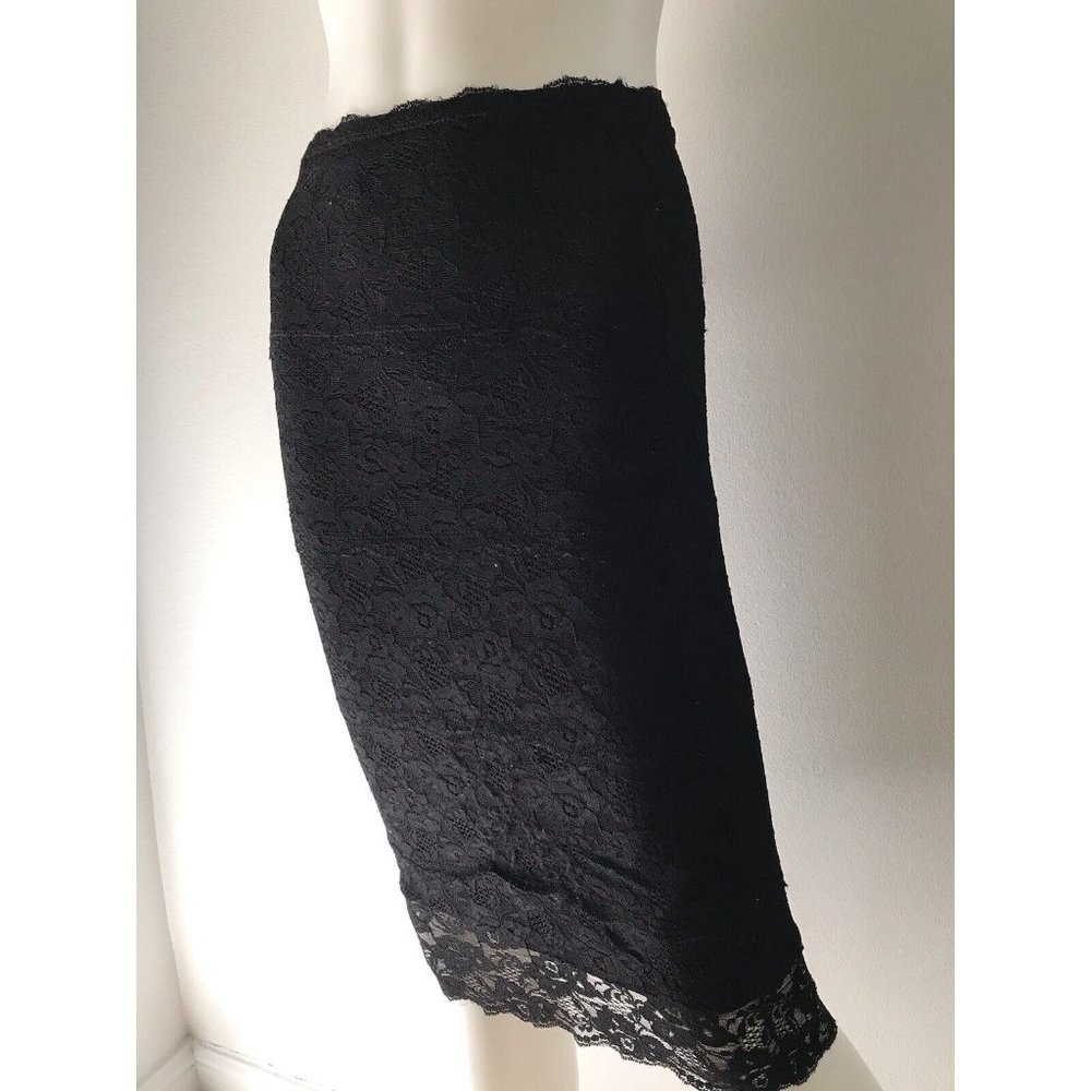 Guess By Marciano Women's Skirt Lace Black Knee Length Pencil Elastic Waist XS - Picture 2 of 11